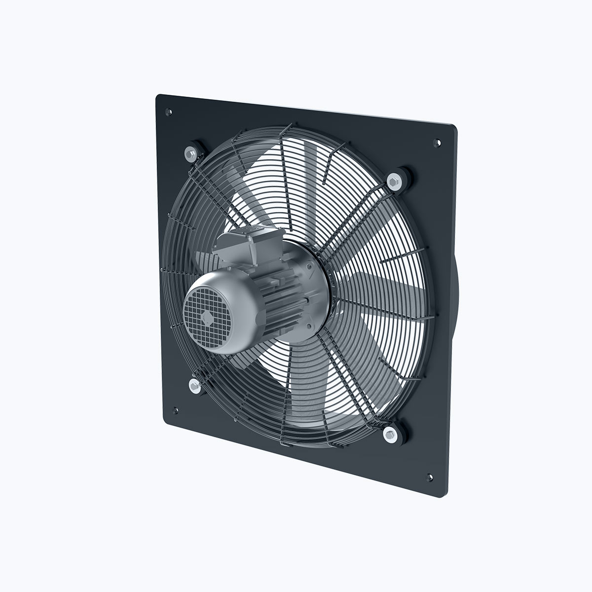 Axial wall fan with norm motor - front