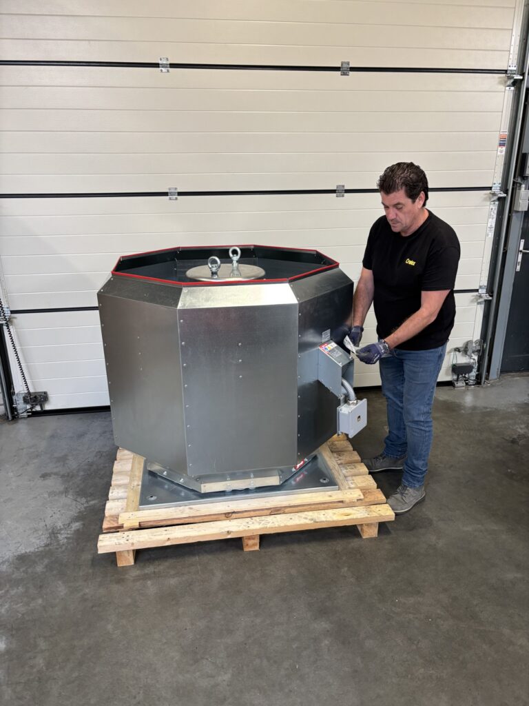 Engine test bench ventilation