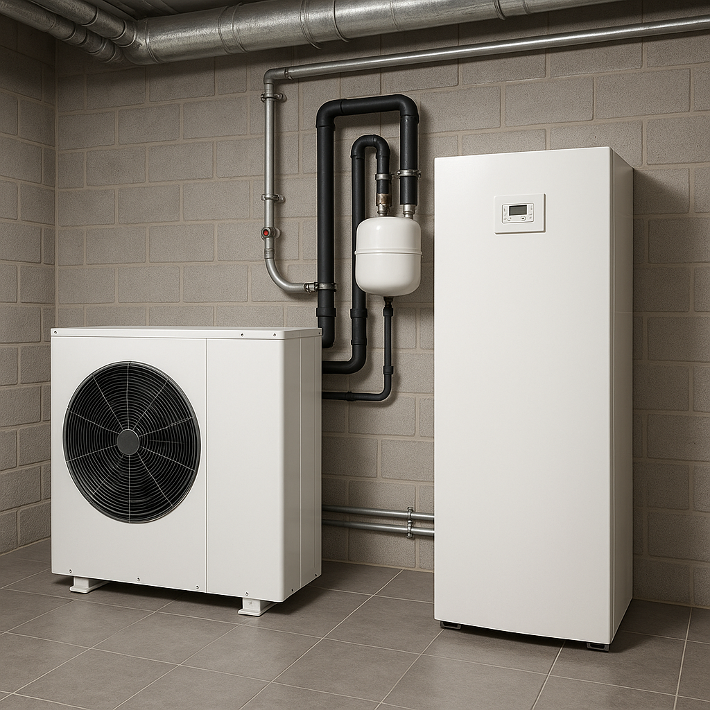 Ventilator voor warmtepomp installatie